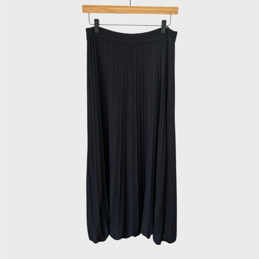 Scanlan Theodore Black Pleated Maxi Skirt - Women